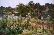 Emile Claus The river Lys at Astene Spain oil painting artist